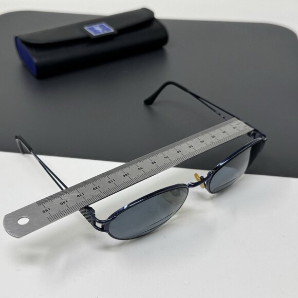 Vintage Yves Saint Laurent Eyeglasses Frame 4135 Y 388 Metallic Blue 53 [] 18 13 - Picture 9 of 14